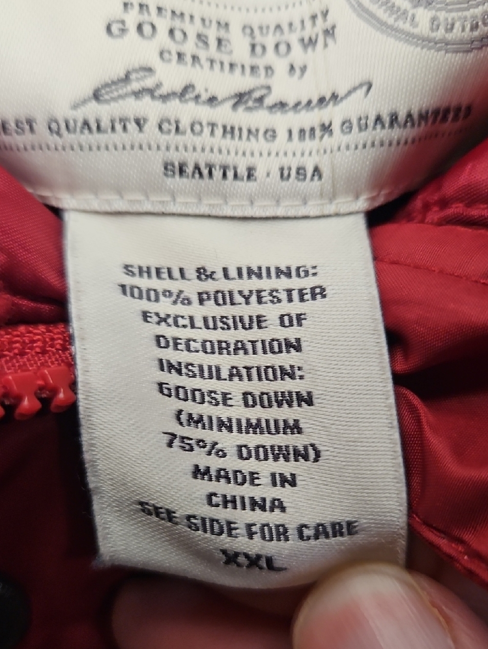 Eddie Bauer Goose Down Quilted Vest - Picture 6 of 9